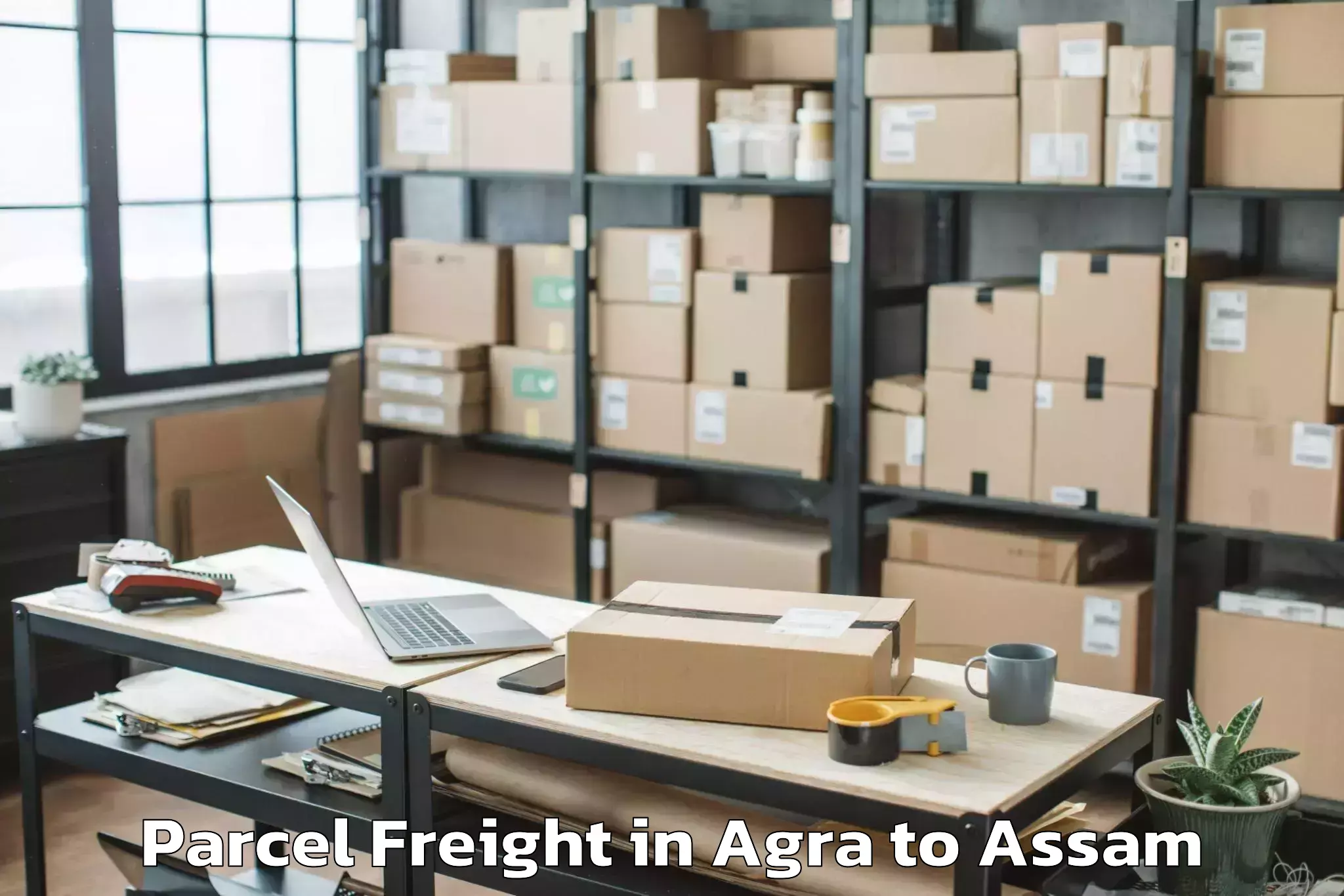 Hassle-Free Agra to Moranha Parcel Freight